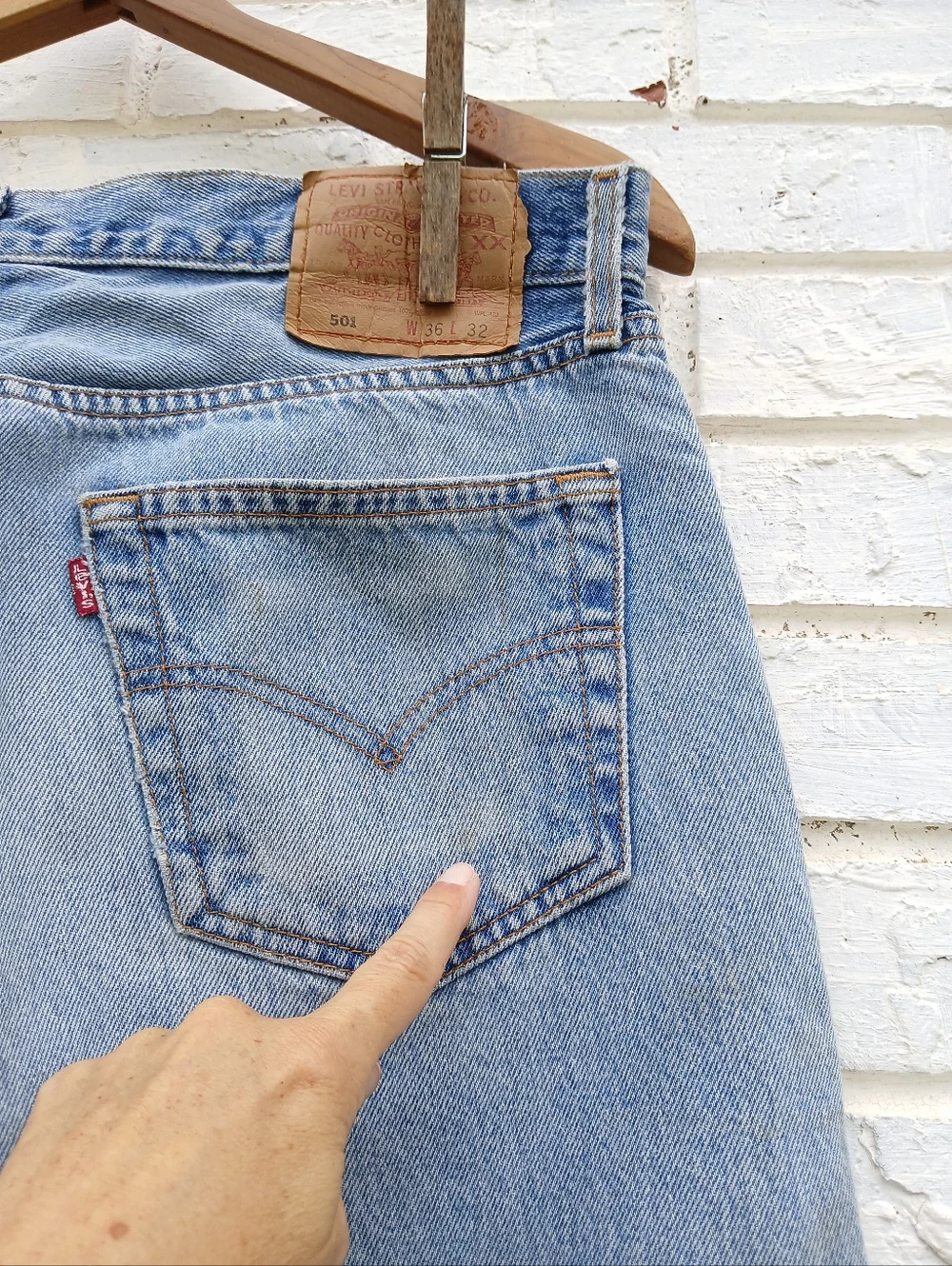 Vintage 90s Levi's 501xx Button Fly Jeans 36x32